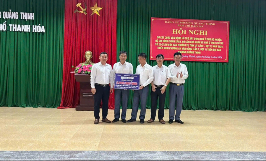 Hyundai Lam Kinh hỗ trợ hộ nghèo Quảng Thịnh