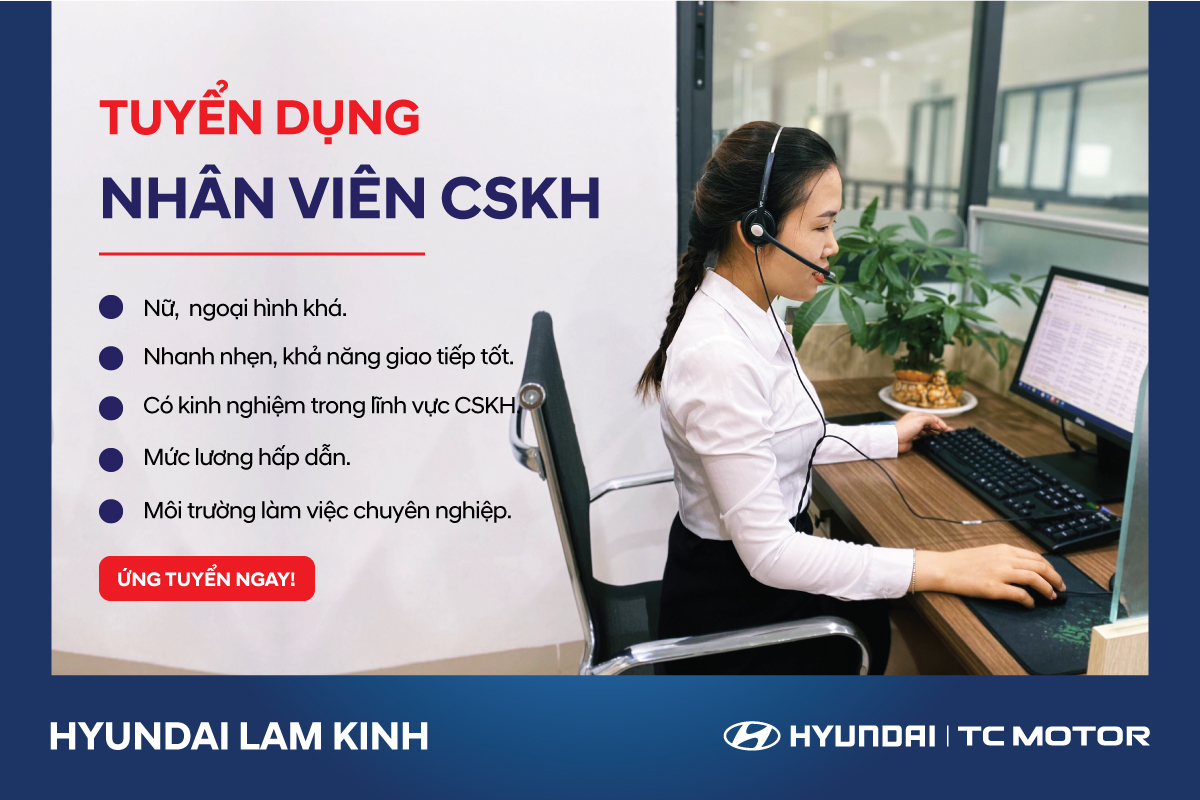 TUYỂN DỤNG 01 NHÂN VIÊN CHĂM SÓC KHÁCH HÀNG - MỨC LƯƠNG CẠNH TRANH